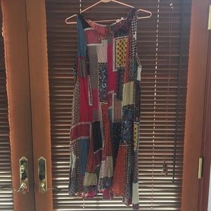 Patchwork mini dress